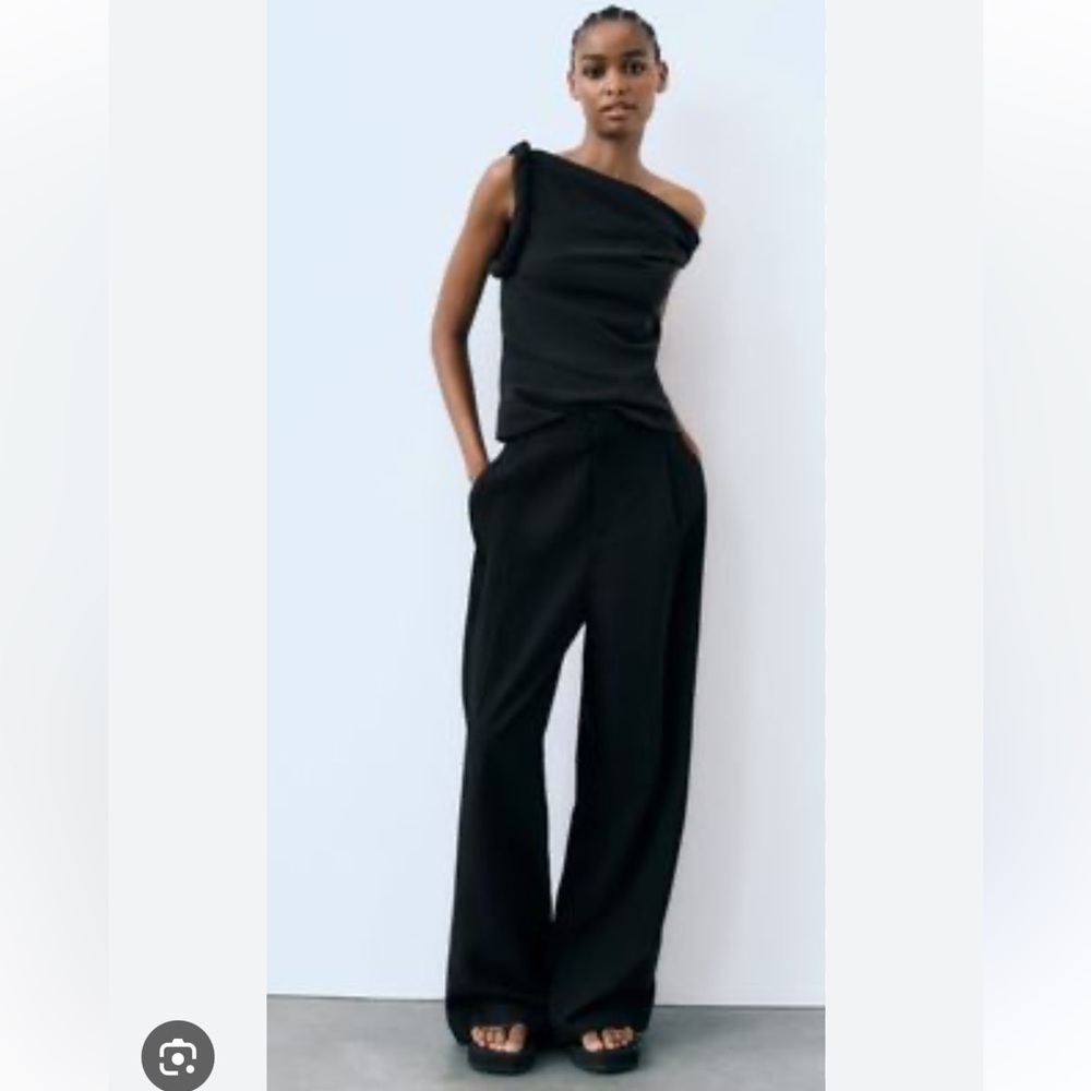 ZARA 2024 SS LINEN BLEND FULL LENGTH PANTS (4661/502)